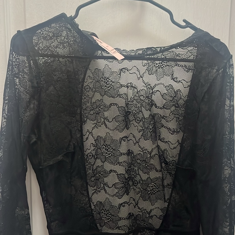 VS Backless black Cat Suit Medium. NEW W TAGS. NEVER WORN.